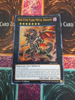 Yugioh Red-Eyes Flare Metal Dragon LDK2-EN041 Ultra Rare 1st Edition Near Mint - Image 1