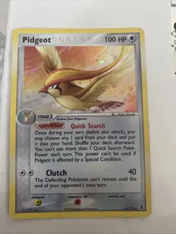 Pidgeot Pokemon Card 16/17 Holo Rare 2004 EX FireRed & LeafGreen - Image 1