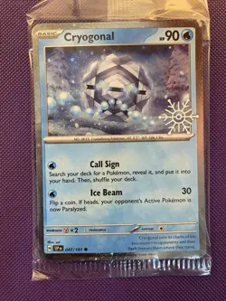 Pokemon TCG - Cryogonal 047/191 - Surging Sparks Festive Stamp Promo Card - Image 1