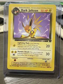 Dark Jolteon Non Holo 38/82 Team Rocket Pokemon Card - Image 1