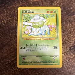 BULBASAUR 44/102 BASE SET UNLIMITED NM Pokemon TCG Card - Image 2