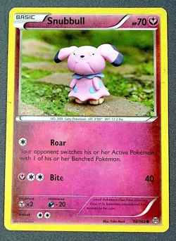 Pokemon Snubbull Trading Card 98/162 - Image 1