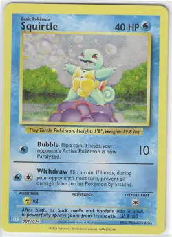 Squirtle 001/034 Trading Card Game Classic Holo - NM - Image 1