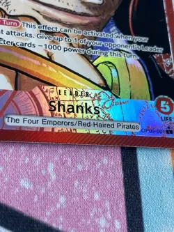 One Piece Shanks Parallel (001) Card Emperors in the New World (OP09) LP - Image 3