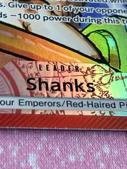One Piece Shanks Parallel (001) Card Emperors in the New World (OP09) LP - Image 4