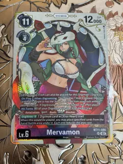 Digimon Card Game Mervamon (Premium Heroines Set) Super Rare BT11-086 SR A2 - Image 1
