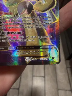 Pokemon Alakazam EX TCG Card 117/124 XY Fates Collide Ultra Rare - Image 3