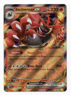 Incineroar EX 034/162 Temporal Forces Double Rare Holo Card NEAR MINT/MINT - Image 1