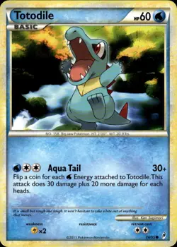Totodile Common Call of Legends 74/95 Water Pokemon Card - Image 1
