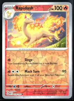 2023 Scarlet & Violet - 151 Rapidash #78 Reverse Holo Pokemon Card - Image 1