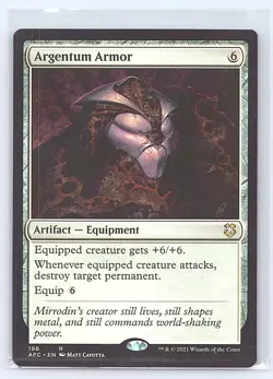 ARGENTUM ARMOR 202 RARE COMMANDER 2017 MAGIC: THE GATHERING NM - Image 1