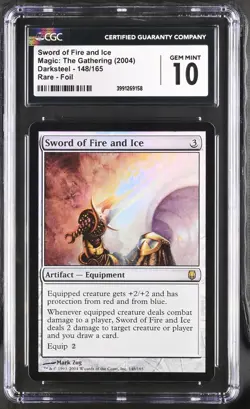 SWORD OF FIRE AND ICE Darksteel Foil Rare CGC 10 MTG [Nostalgium] - Image 1