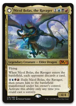Nicol Bolas, the Ravager #218 (NM) Core Set 2019 M19 Magic MTG - Image 1