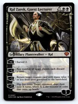 MTG Secrets of Strixhaven Ral Zarek, Guest Lecturer MYTHIC NM/Unplayed - Image 1