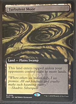 Turbulent Moor (Extended Art) Commander: Secrets of Strixhaven MTG SOC #104 NM/M - Image 1