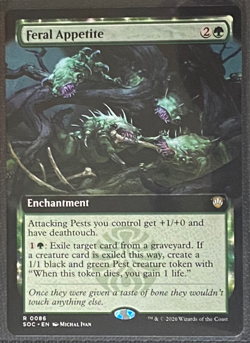 Feral Appetite (Extended Art) Commander: Secrets of Strixhaven Reg MTG SOC #86 - Image 1