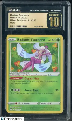 2022 Pokemon Silver Tempest #016 Radiant Tsareena Holo CGC 10 PRISTINE - Image 1