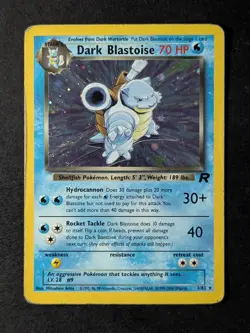 2000 Pokemon DARK BLASTOISE #3/82 Team Rocket Cosmos Holo Rare English - Image 1