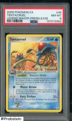 2006 Pokemon Ex Legend Marker Prerelease #45 Tentacruel PSA 8 NM-MT - Image 1