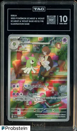 2023 Pokemon SVI EN Illustration Rare #212 Kirlia TAG 10 GEM MINT - Image 1