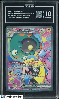 2026 Pokemon ASC EN Special Illustration Rare #279 Iono's Bellibolt ex TAG 10 - Image 1