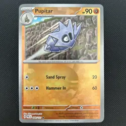 Pokemon TCG Prismatic Evolutions Pupitar Reverse Holo Card 048/131 Pokeball - Image 2