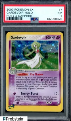 2003 Pokemon Ex Ruby & Sapphire #7 Gardevoir - Holo PSA 7 NM - Image 1