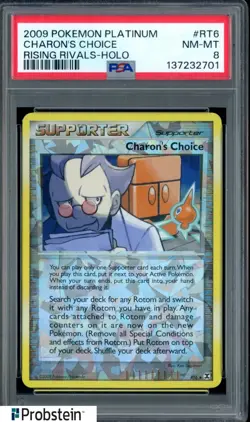 2009 Pokemon Platinum Rising Rivals #RT6 Charon's Choice Holo PSA 8 NM-MT - Image 1