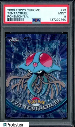 #1 2000 Topps Chrome Pokemon TV #73 Tentacruel PSA 9 MINT - Image 1