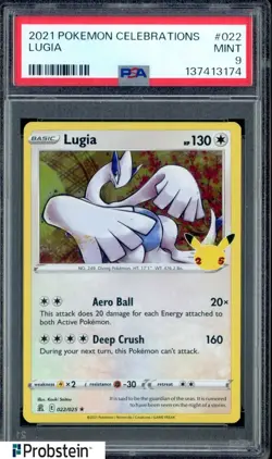 2021 Pokemon Celebrations #022 Lugia PSA 9 MINT - Image 1