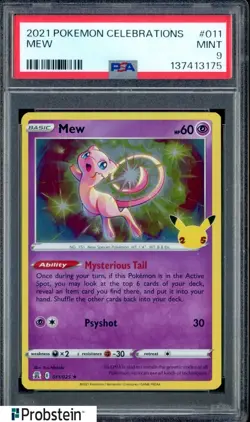2021 Pokemon Celebrations #011 Mew PSA 9 MINT - Image 1