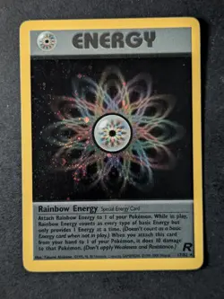 2000 Pokemon RAINBOW ENERGY #17/82 Team Rocket Cosmos Holo Rare English - Image 1