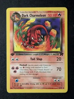 2000 Pokemon DARK CHARMELEON #32/82 Team Rocket 1st Edition Uncommon English - Image 1