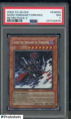 2009 Yu-Gi-Oh! Retro Pack 2 #EN000 Gorz Emissary Darkness PSA 7 NM - Image 1