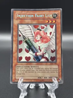 | Yugioh Injection Fairy Lily LOD-100 Secret Rare Legacy Of Darkness NM - Image 1