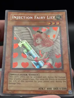 | Yugioh Injection Fairy Lily LOD-100 Secret Rare Legacy Of Darkness NM - Image 2