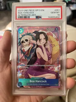 2025 One Piece OP13 EN Alternate Art #051 Boa Hancock PSA 10 GEM MINT - Image 1