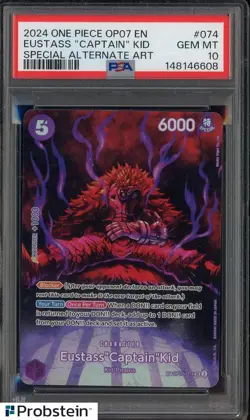 2024 One Piece OP07 EN Special Alternate Art #074 Eustass Captain Kid PSA 10 - Image 1