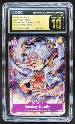 2023 ONE PIECE MONKEY D. LUFFY PROMO PIRATES PARTY P-041 CGC 10 PRISTINE A PT - Image 1