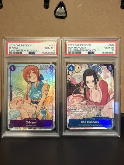 One piece Boa Hancock & O-Nami Promos Illustration Box Vol.1 Sequential PSA 10 - Image 1