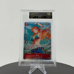 2022 One Piece Nami Romance Dawn Japanese Alt Art R #OP01-016 BGS 10 Black Label - Image 1