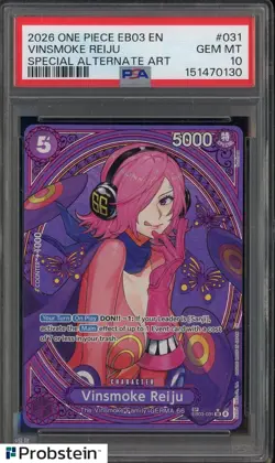 2026 One Piece EB03 Special Alternate Art #031 Vinsmoke Reiju PSA 10 GEM MINT - Image 1