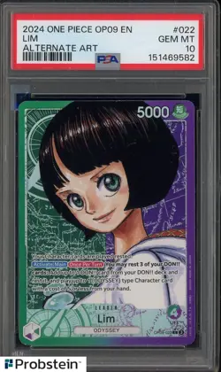 2024 One Piece OP09 EN Alternate Art #022 Lim PSA 10 GEM MINT - Image 1