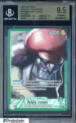 2024 One Piece Wings of the Captain OP06-020 Hody Jones Alternate Art BGS 9.5 - Image 1