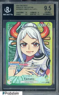 2024 One Piece Wings of the Captain OP06-022 Yamato Alternate Art BGS 9.5 - Image 1