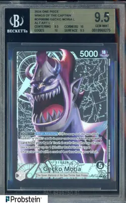 2024 One Piece Wings of the Captain OP06-080 Gecko Moria Alternate Art BGS 9.5 - Image 1