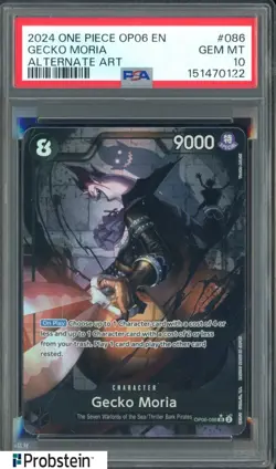 2024 One Piece OP06 EN Alternate Art #086 Gecko Moria PSA 10 GEM MINT - Image 1