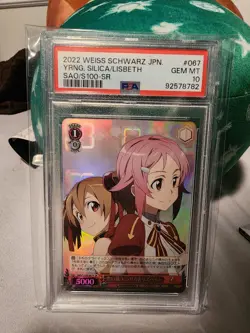 Weiss Schwarz SAO 10th Anniversary Silica/Lisbeth PSA 10 - Image 1