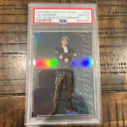 PSA 10 Cid Highwind FINAL FANTASY VII Anniversary Art Museum Card 008 Foil - Image 1