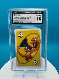 CGC 10 Mint Charizard UNO Card #4 Pokemon 2021 Japan Yellow Back Japanese - Image 1